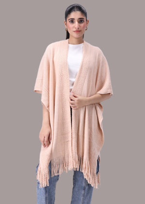 Elegant Peach Winter Shawl