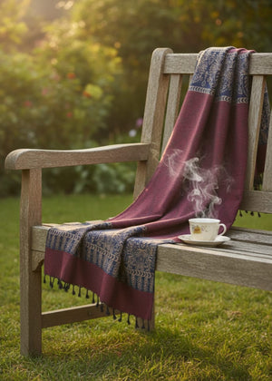Maroon Wool Shawl